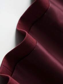 Women's Solid Color Vest, V-Neck Jacket, Slim Fit Slimming, Spring/Autumn, Fashionable For Commuting, Suitable For Opening Doors, Women's Apparel Summer - Burgundy - View 9
