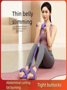 1 根用于力量训练的多功能拉力绳，6 管弹力瑜伽踏步阻力带，天然乳胶拉力绳健身器材，适用于腹腰/手臂/腿部拉伸减肥训练，健身房瑜伽日常休闲。