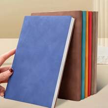 1 件 A5 笔记本、日记本、加厚纸、160 页、皮革设计、备忘录、写作、日记、记笔记、绘画、素描、多用途、学校用品、学生文具、返校 - A5 - 查看 2