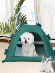 Tenda per gatti, rifugio a forma di tenda, nido per gatti, letto, tenda portatile per gattini, casa per animali domestici come cani, casetta pieghevole con tappetino morbido per piccoli animali da usare sia all'interno che all'esterno in tutte le stagioni