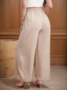 Maternity Summer Casual Solid Color Wide Leg Pants
