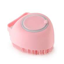 Bath Brush Scrubber Soft Silicone Pet Shower Grooming Shampoo Massage Dispenser For Short Long Haired Dogs And Cats