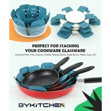 Pan And Pot Protectors, Larger & Thicker With Stars, Set Of 6 In 3 Different Sizes, For Stacking And Protecting Cookware
