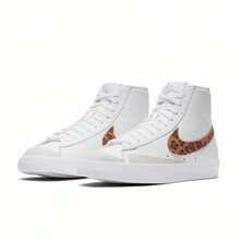 Nike BLAZER MID Women's New Python Pattern Comfortable And Versatile Casual Sneakers