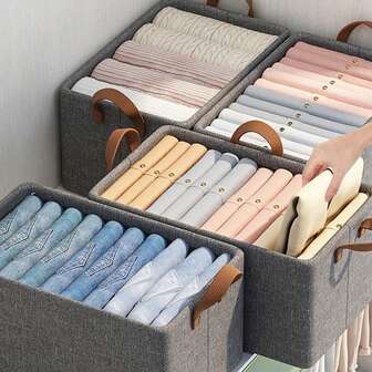 1pc Fabric Storage Box For Home & Dorm, Closet Organization Box For Clothes, Pants