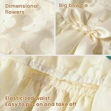 Local Delivery Laifug Dog Dress Puppy Print Princess Dog Dress Cute Party Wear (Pink, M) - Beige - View 5