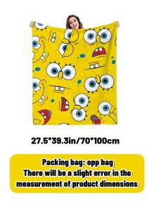 SPONGEBOB Spongebob SquarePants Bath Towel Digital Print Comfortable And Soft SpongeBob SquarePants Cartoon Towel