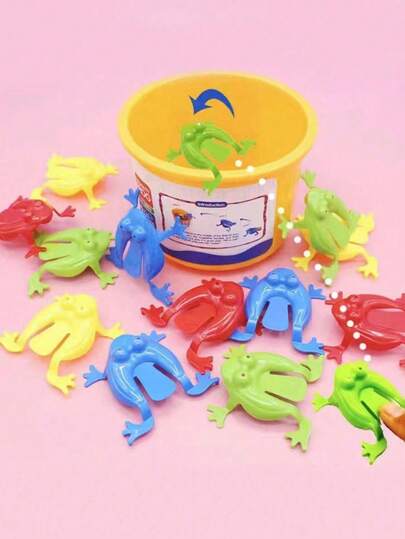 20个随机颜色跳蛙减压玩具，新奇组合，生日礼物，派对小礼品，创意小礼物，节日装饰，生日派对用品。生日礼物。艺术工艺装饰礼品（不含桶）