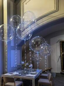 20 pezzi (10 set) - Luci a filo per palloncini a LED, design a sfera Bobo trasparente, palloncini Bobo luminosi incantevoli con luci a filo bianco freddo, decorazioni per compleanni, matrimoni, anniversari, San Valentino e Natale, decorazione per feste in spiaggia estive, palloncini per compleanni, decorazioni per feste in interni, luci a filo bianco caldo/bianco, decorazioni per Ognissanti, decorazioni per Capodanno