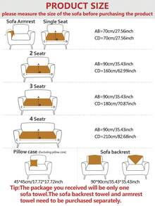 1pc Bohemian Style Chenille Sofa Cushion Cover, Suitable For Home Living Room High-End Sofa, All-Season Pet-Friendly Non-Slip Scratch-Resistant Gifts Birthday Graduation