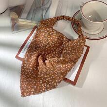 1 pieza Diadema de triángulo de moda para mujeres, diadema de borde ancho, diadema cuadrada con flores, correa elástica para el cabello de mujer, diadema, accesorios de diadema de triángulo, diadema elástica de mujer, accesorios de moda para el cabello, adecuada para cualquier ocasión