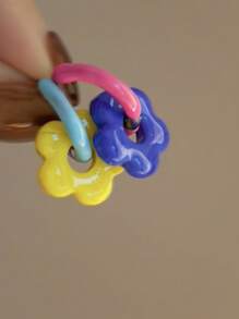 Boucles d'oreilles pendantes minimalistes à pampilles colorées en forme d'étoile, à la mode et polyvalentes pour femmes