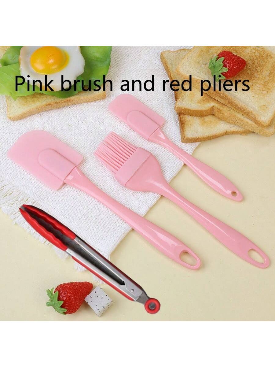 مجموعة 3 في 1 تشمل فرشاة سيليكون للزيت وملعقة سيلي...