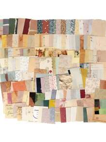 60 folhas de papel para decoração de scrapbook floral vintage, vários tamanhos, para artesanato faça você mesmo, volta às aulas, materiais para casa e escritório