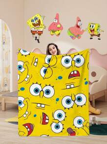 SPONGEBOB Spongebob SquarePants Bath Towel Digital Print Comfortable And Soft SpongeBob SquarePants Cartoon Towel