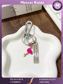 The Latest Stainless Steel Flamingo Keychain, Simple And Personalized Key Chain, Backpack Car Pendant, Festival Gift, Inspiring Gift Car Accessories Bag Charm Backpack For School - Multicolor - View 8