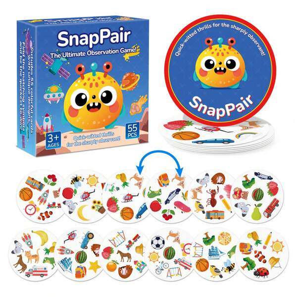 2pcs Animal Match Up Card Game, Fast Paced Identification & Memory Training Game, Interactive Entertainment For Family And Friends