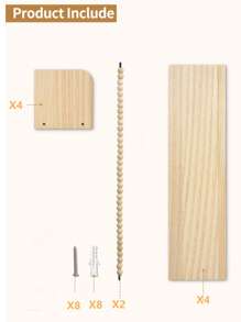 2 Pezzi di scaffali da parete sospesi, scaffali da parete, decorazione per la nursery per bambini, scaffali da parete in legno massiccio per libri, giocattoli e archiviazione di decorazioni