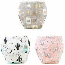 6件婴儿如厕训练裤 - 透气训练内裤，松紧腰身，柔软舒适，适合幼儿，多色可选，如厕训练，幼儿内裤，婴儿尿布裤，设计简约，面料耐用。送给男婴和女婴的最佳礼物