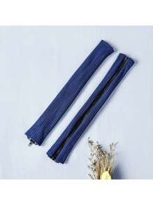 2pcs Elastic Stretchable Office Chair Arm Covers - Removable Washable Polyester Armrest Slipcovers Fit For Gaming & Desk Chairs Armrest Pads Covers For Universal Office And Gaming Chairs