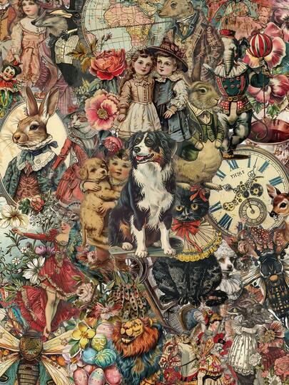 YWWBLD 50pcs Vintage Victorian Stickers PET Material Handbook Laptop Phone Case Luggage Skateboard Helmet Desktop Decorative Stickers