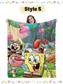 SPONGEBOB Spongebob SquarePants Bath Towel Digital Print Comfortable And Soft SpongeBob SquarePants Cartoon Towel