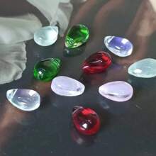 30 piezas Cuentas con forma de gota de agua, pétalo y corazón de estilos variados para accesorios de joyería y manualidades DIY