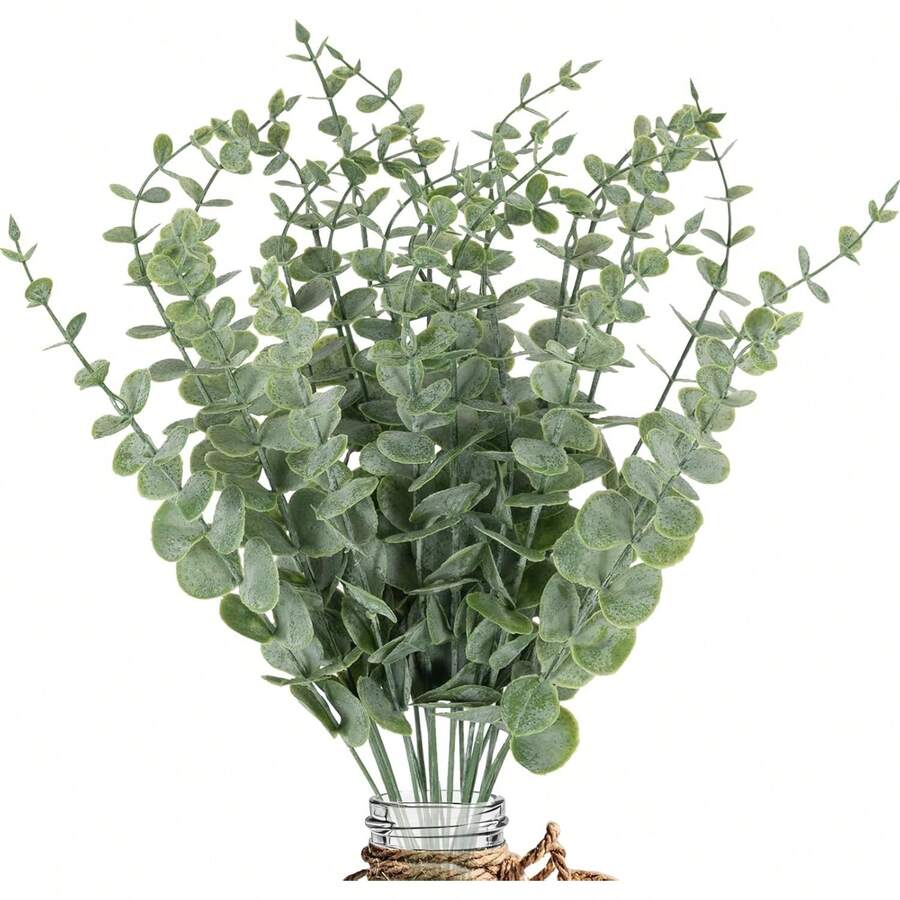 20pcs Eucalyptus Stems Artificial Eucalyptus Leaves Stems Artificial Flowers Home Office Flowers Bouquet Centerpiece Wedding Decoration Decor 2025 - 1 - 查看 1