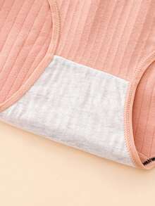 Conjunto de 9 calcinhas femininas de cor sólida, estilo simples, com decoração de laço e cintura média, roupa íntima casual, calcinhas de poliéster com ótimo custo-benefício