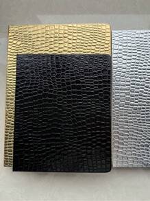 1pc Nail Color Card Display Book, Crocodile Pattern Color Card Book, PU Color Card Book, Nail Gel Display Book, Built-In Color Card Book.