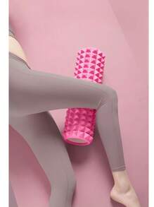 Pink Foam Yoga Massage Roller, Used For Muscle Relaxation And Flexibility - Texture Surface Deep Tissue Massage, Very Suitable For Yoga, Pilates And Fitness Exercise, Yoga Accessories | Texture Roller | Lightweight Roller, Yoga Accessories