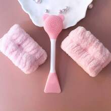 5pcs Headband For Washing Face Wristband Set Sponge Makeup Skincare Headband Terry Cloth Bubble Soft Get Ready Hairband Women Girl Puffy Padded Headwear Non Slip Thick Hair Accessory Back To School