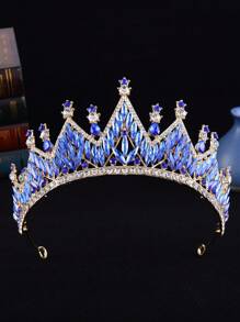 1 Peça Coroa Elegante e Cintilante, Adequada Para Adolescentes e Mulheres, Para Usar em Festas e Decoração