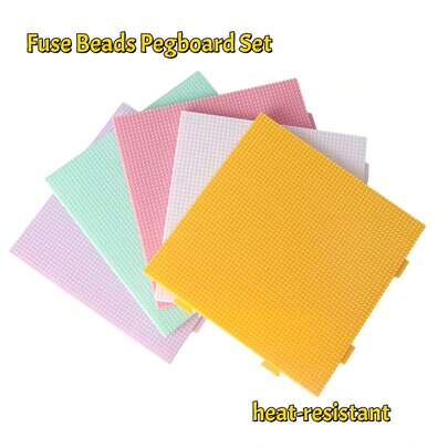 Pana-beads 保险丝珠钉板 2.6 毫米迷你铁珠 1 件/2 件/6 件钉板 Perler Hama 拼图套装 - 方形工艺板单夹适用于 DIY 珠宝制作套件完美的珠宝设计师、工匠和业余爱好者