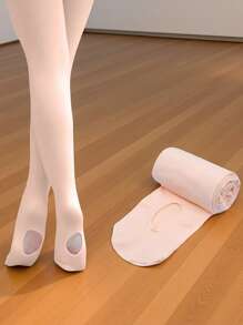 1 szt. rajstopy baletowe/do tańca dla dzieci, cieliste profesjonalne pończochy baletowe, perforowane legginsy do badań dla dorosłych, kryjące rajstopy