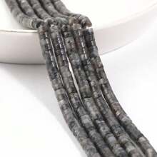 Pierres naturelles de 4x2 mm - Howlite, Agate, Quartz, Jaspe. Perles en forme de cylindre tube pour la fabrication artisanale de bracelets, colliers et accessoires de bijouterie DIY pour femmes