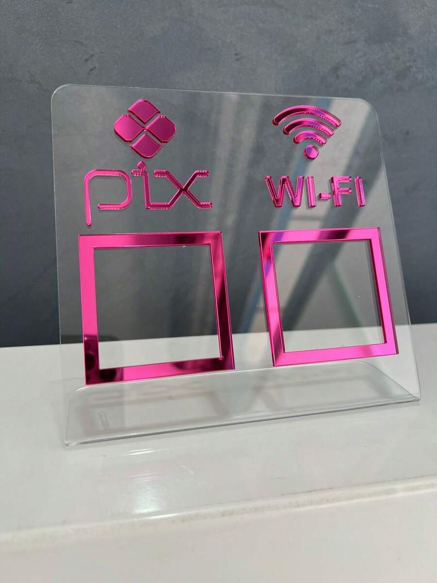 Pix Display Board Table Counter PIX And WI-FI - 粉紅色水晶 - 查看 1