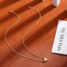 Ladies' Gold Heart - Shaped Pendant Necklaces, Cute Heart - Shaped Necklaces, Small Heart - Shaped Pendant Necklaces, Ladies' Heart - Chain Necklaces, Cute Minimalist Jewelry, Delicate Gold Jewelry, Ladies' Commemorative Gifts.