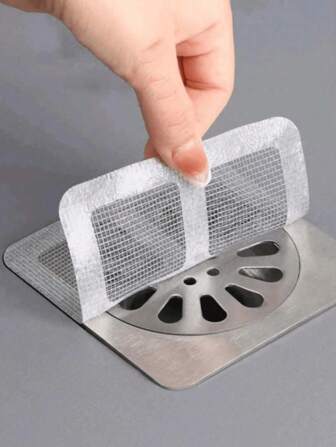 2/10/30/50 piezas Cubiertas de filtro de drenaje, atrapadores desechables de pelo de ducha, trampas desechables de pelo de ducha, adhesivos de filtro de drenaje de piso, tapones de cabello para bañera de baño, accesorios de baño, cocina, baño, hogar, artículos del hogar (secar antes de usar para evitar que se desprendan)