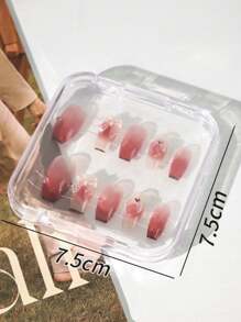 Caixa de armazenamento para armadura de 1/4 peças, caixa de joias com tampa articulada, caixa transparente para nail art, prateleira feita à mão, caixa de exposição de mesa, caixa de embalagem para produto acabado