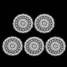 3pcs Miniature Lace Table Placemats, 1/12 Scale Fabric Ornament, Suitable For Dollhouse Decoration, DIY Photography Props& Furniture Accessories-Ideal For Christmas, New Year,Ramadan,Graduation Decorations
