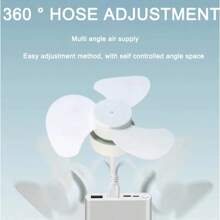 Mini ventilateur USB pour le camping et les voyages, ventilateur de refroidissement 2000 tr/min, flux d'air silencieux et puissant pour les téléphones et les ordinateurs portables