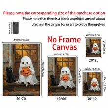 1 件鬼魂和黑猫与万圣节糖果海报、异想天开的万圣节墙壁艺术、可爱的幽灵门廊场景、秋季装饰印刷、帆布墙壁艺术、房间装饰美学、家居装饰、房间海报、房间装饰用品、浴室装饰。 - 1pc - 查看 3