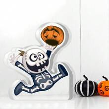 1 Stück transparenter Acryl Halloween Heim Dekoration Ornament Schreibtisch Deko Ornamente Halloween Geschenke Frohes Halloween
