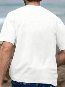 T-shirt da uomo con grafica Muscle Car, t-shirt girocollo da uomo, 220 g/m², estiva, in puro cotone, manica corta (1 pezzo)