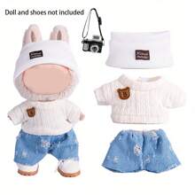 6.69 pollici Vestiti di bambola, compatibili con , include 3 outfit - cappello secchio alla moda, maglione e set di pantaloni o gonna, adatto per bambole di 6.69 pollici, accessori carini per bambole per giochi e esposizione (scarpe e bambola non incluse)