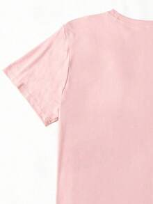 Jesus Is Behind Me (Jesus Supports Me) Religious Faith Christian Themed Graphic Print Women Crew Neck T-Shirt