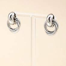 2 Stücke elegante Ohrringe im Kabel-Strick-Stil, erschwingliches Mode-Schmuckgeschenk für Frauen