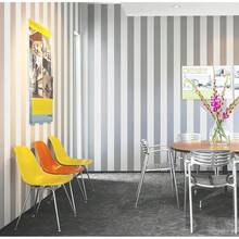 Papel pintado autoadhesivo a rayas gris y blanco moderno | Papel de contacto autoadhesivo e impermeable para decoración de paredes - Gris - Ver 5