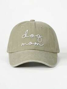 1pc Outdoor "Dog Mom" Embroidered Washed Baseball Cap, Adjustable Casual Sun Hat Suitable For Spring/Autumn, Travel, Unisex, Y2K Style - Washed Baseball Cap - View 16